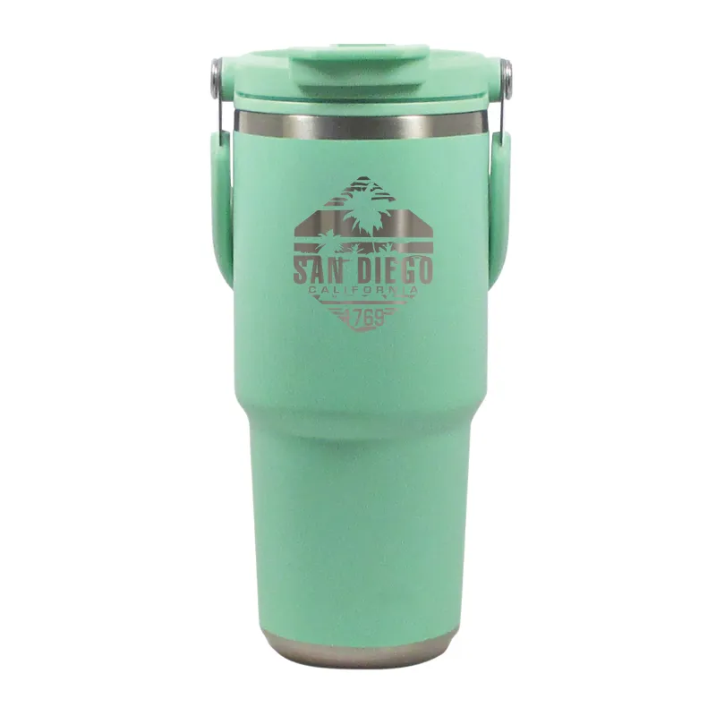 25 OZ MYBEVI YORK GREEN DUO WAY TUMBLER